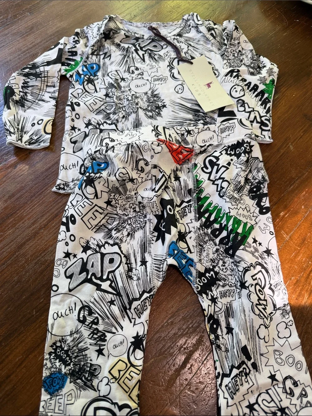 Stella McCartney Kids Graphic Comic Swim Suit and matching pajamas - Brand new